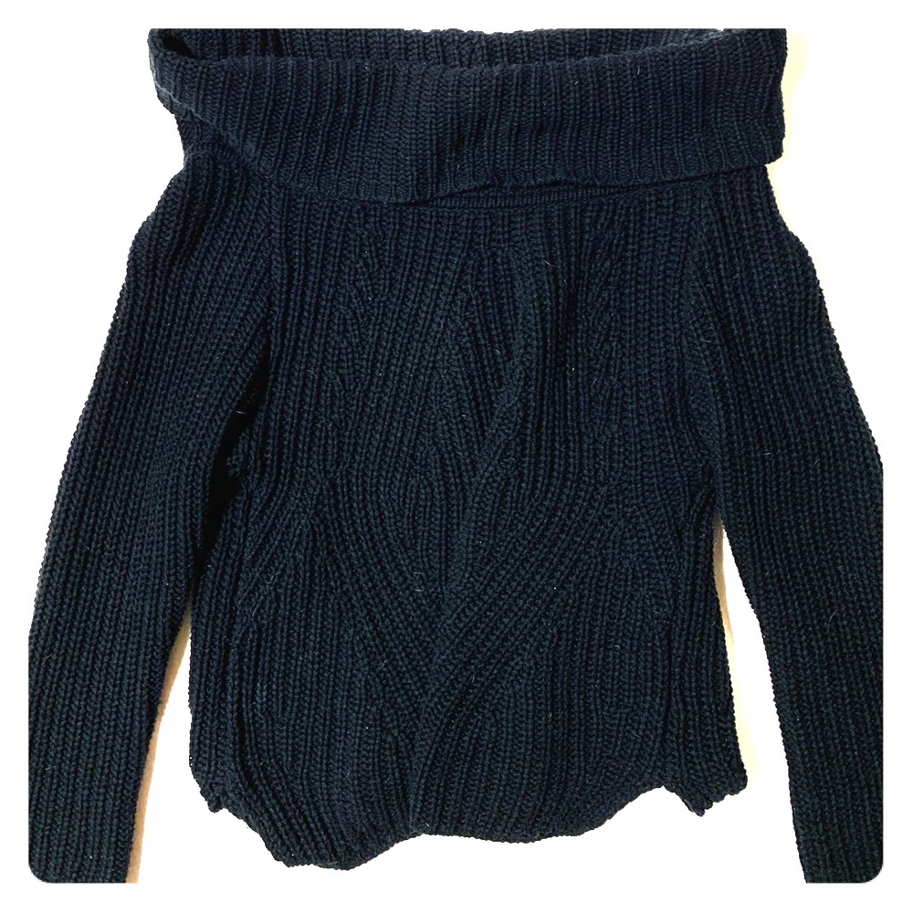 Express Black Off-the-Shoulder Sweater
